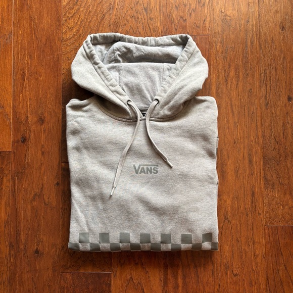 Vans Other - Vans Grey Signature Checker Stamp Hoodie - Size M
